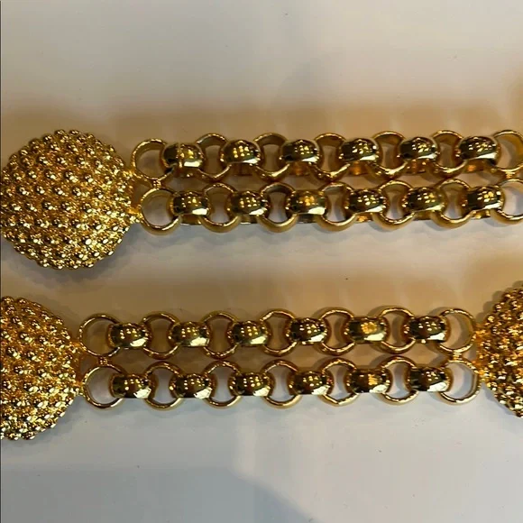 Gold Textured Belt with Decorative Spheres 40” aprox belt or 